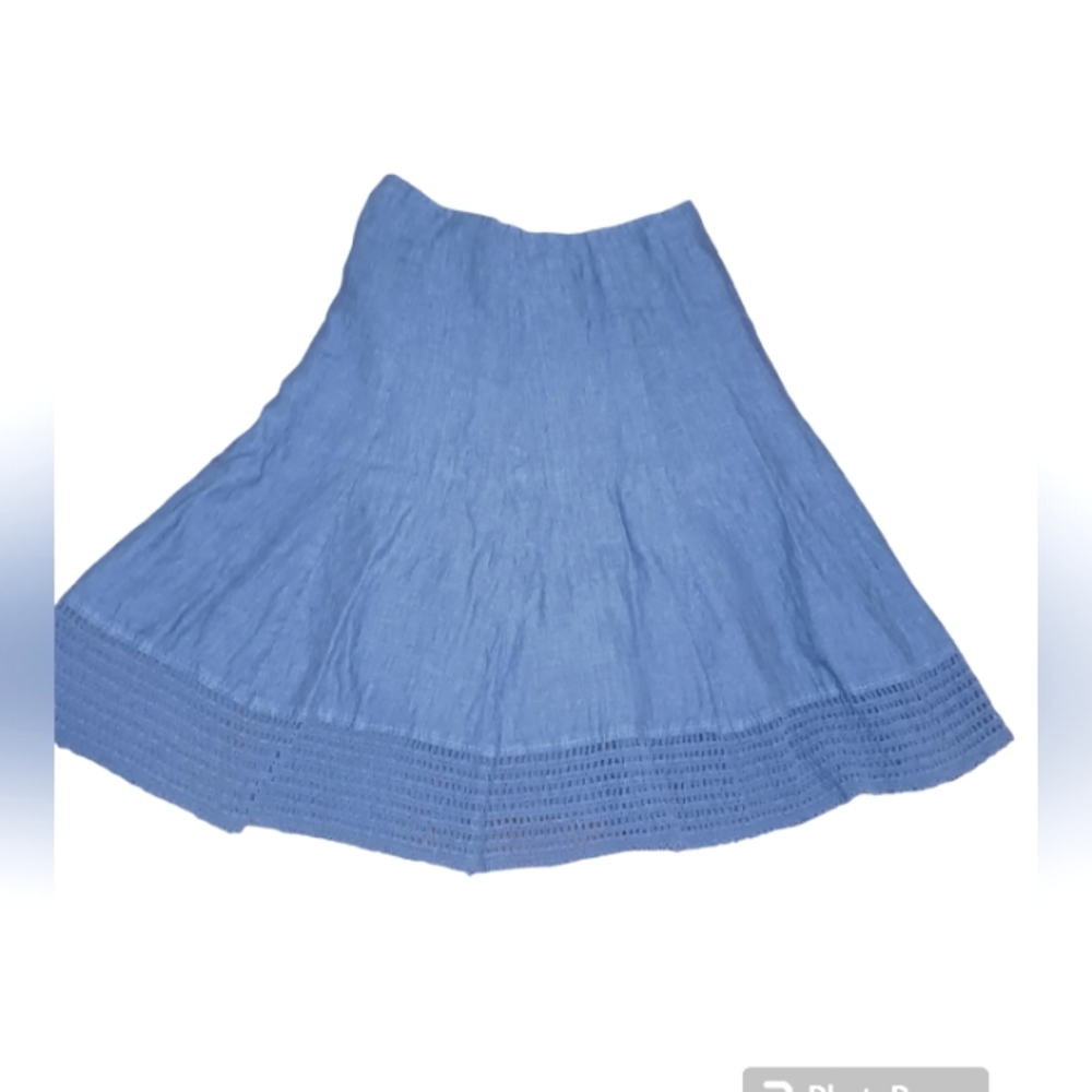 SALE🧚🏽‍♀️✨JONES NEW YORK Denim Skirt with Eyelet Hole Bottom ❤️‍🔥